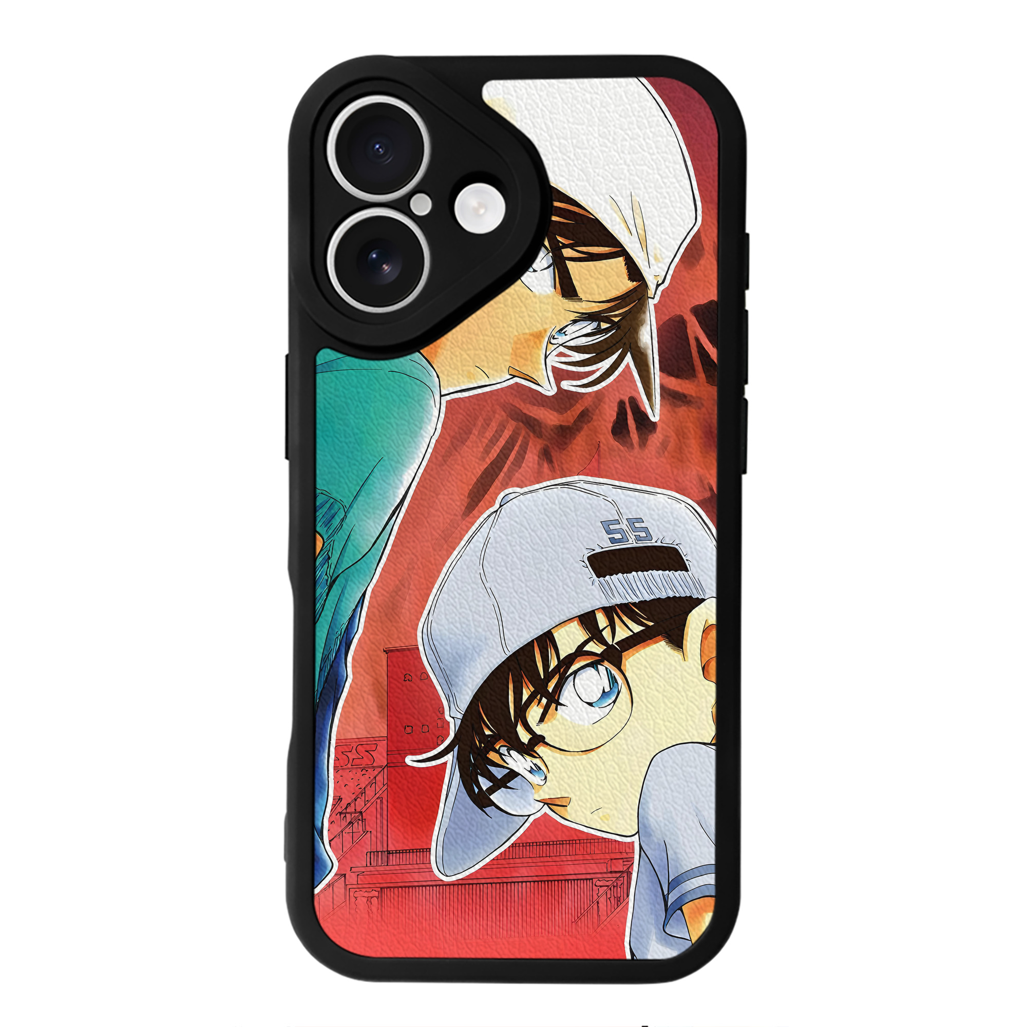 （画像用） 名探偵コナン Detective Conan 【iPhone 16シリーズ対応】シリコンスマホケース（レザー調） 材質：シリコン